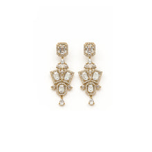 Premium American Diamond set in Mehndi Gold Polish