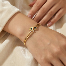 Elegant Gold Floral & Butterfly Bracelet