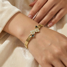Gold Clover Crystal Bracelet