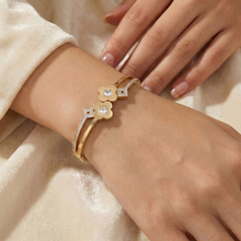 Gold Floral Crystal Bracelet