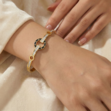 Luxury Gold & Black Crystal Bracelet