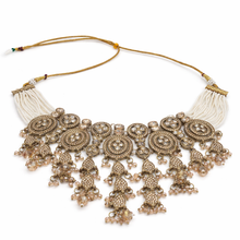 Antique Pearl Beaded Kundan Choker Necklace