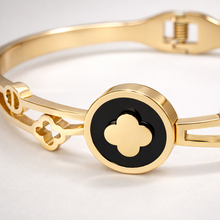 Black Clover Gold Cuff Bracelet