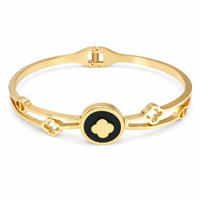 Black Clover Gold Cuff Bracelet