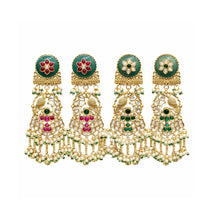 Panchi Kundan Party Wear Earrings