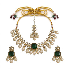 5 in 1 Necklace set in Mehandi plating