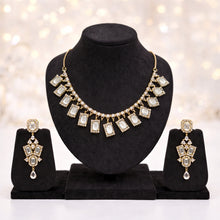 Premium American Diamond set in Mehndi Gold Polish