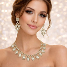 Premium American Diamond set in Mehndi Gold Polish