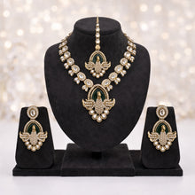 Royal Peacock Design Necklace Set with Earrings & Maang Tikka