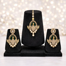 Royal Peacock Design Necklace Set with Earrings & Maang Tikka