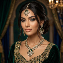 Royal Peacock Design Necklace Set with Earrings & Maang Tikka