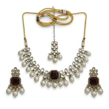 5 in 1 Necklace set in Mehandi plating