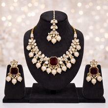 5 in 1 Necklace set in Mehandi plating