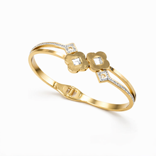 Gold Floral Crystal Bracelet