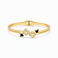 Gold Clover Crystal Bracelet