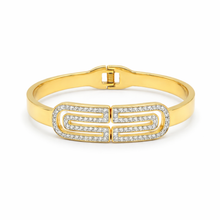 Gold Crystal Geometric Bracelet