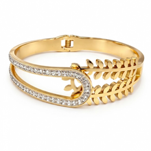 Golden Vine Crystal Cuff Bracelet