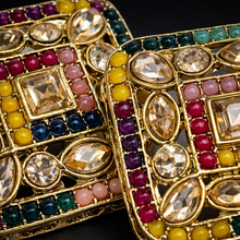 Royal Mosaic Multicolour Square Stud Earrings